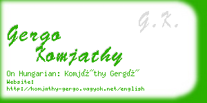 gergo komjathy business card